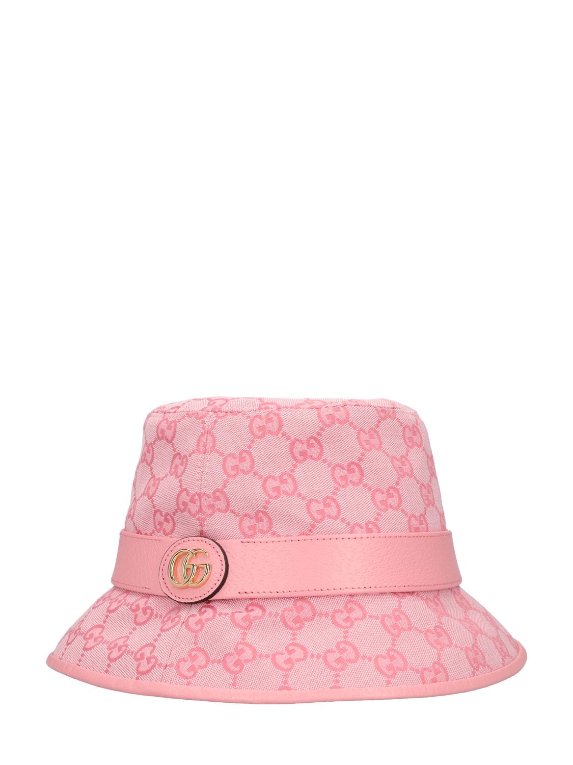 Shop Gucci Gg Jago Cotton Blend Canvas Bucket Hat In Pink