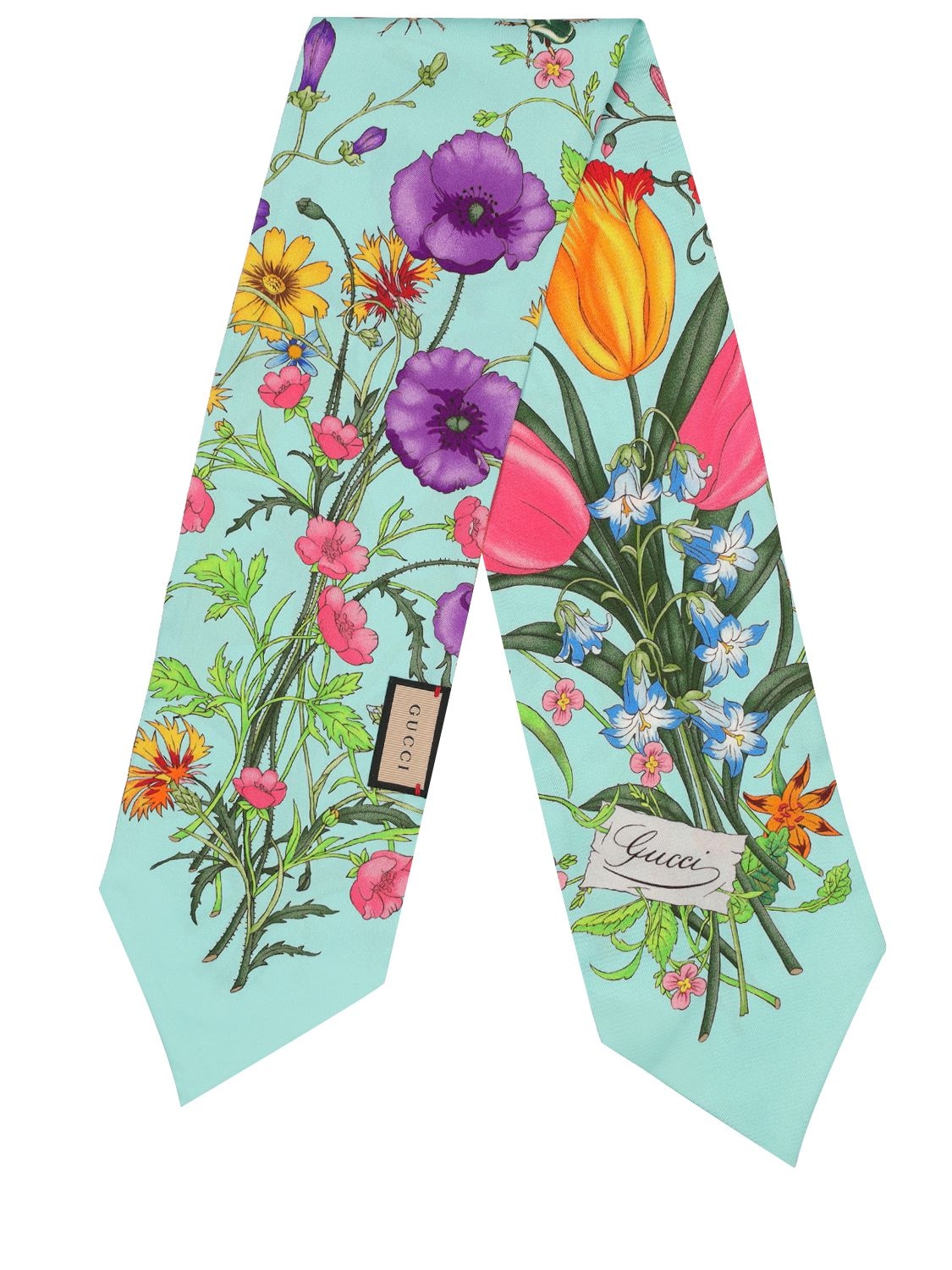 Flora Print Silk Neck Bow – WOMEN > ACCESSORIES > SCARVES & WRAPS