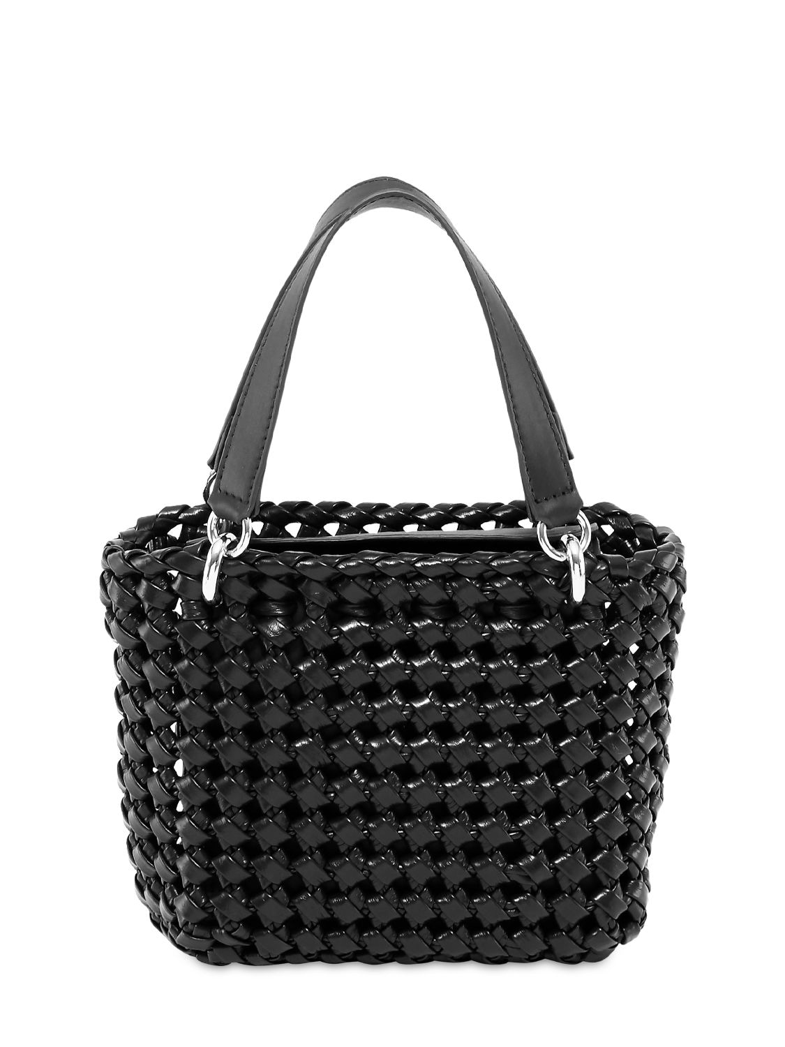 Themoirè Kobo Basic Knotted Top Handle Bag In Black