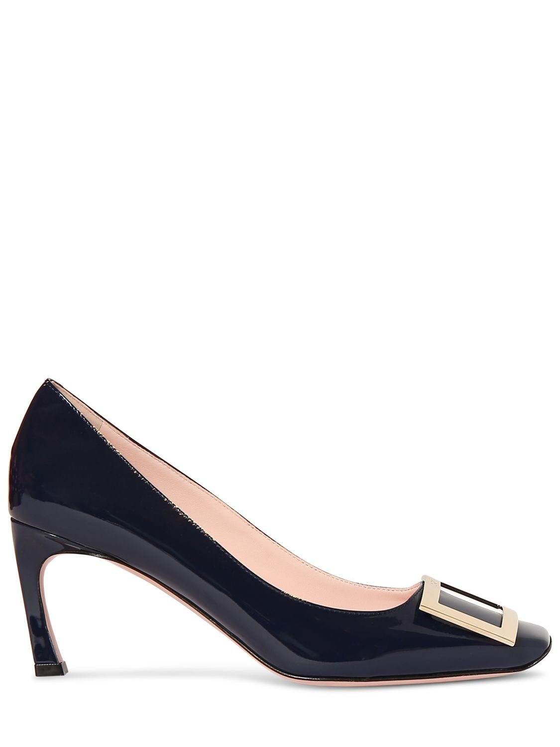 Roger Vivier 70mm Trompette Patent Leather Pumps In Navy