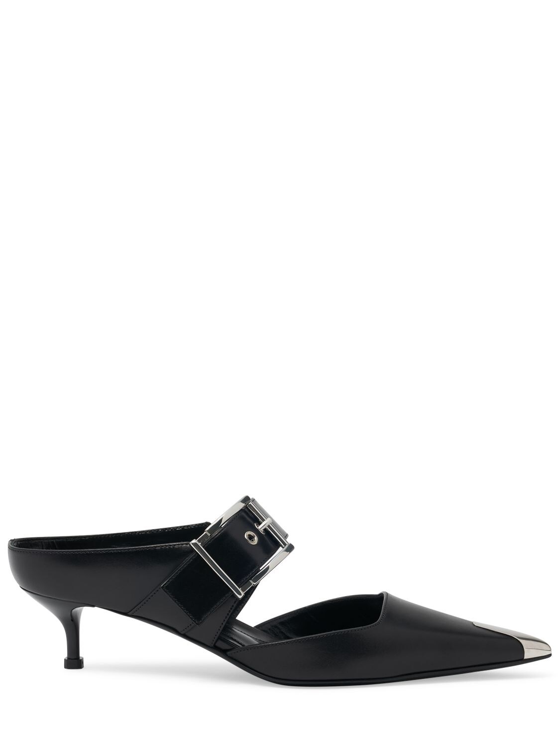 ALEXANDER MCQUEEN 45MM PUNK LEATHER MULES