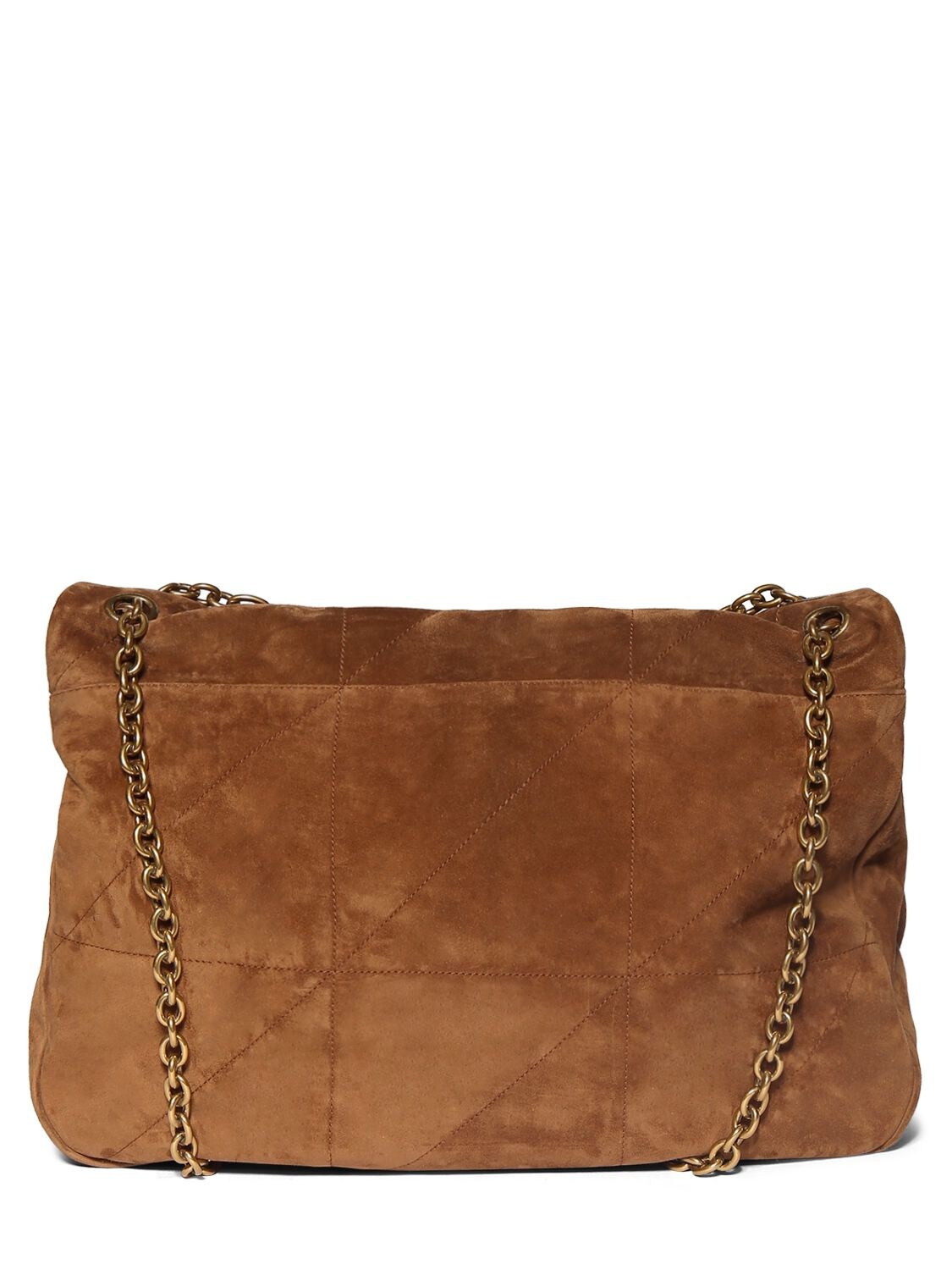 Shop Saint Laurent Jamie 4.3 Suede Leather Shoulder Bag In Brown Caramel