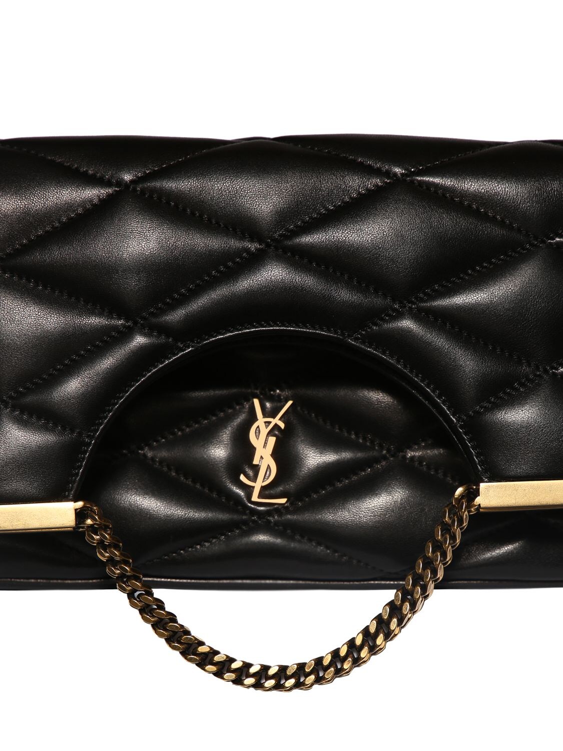 Leather clutch bag Saint Laurent Black in Leather - 34711758