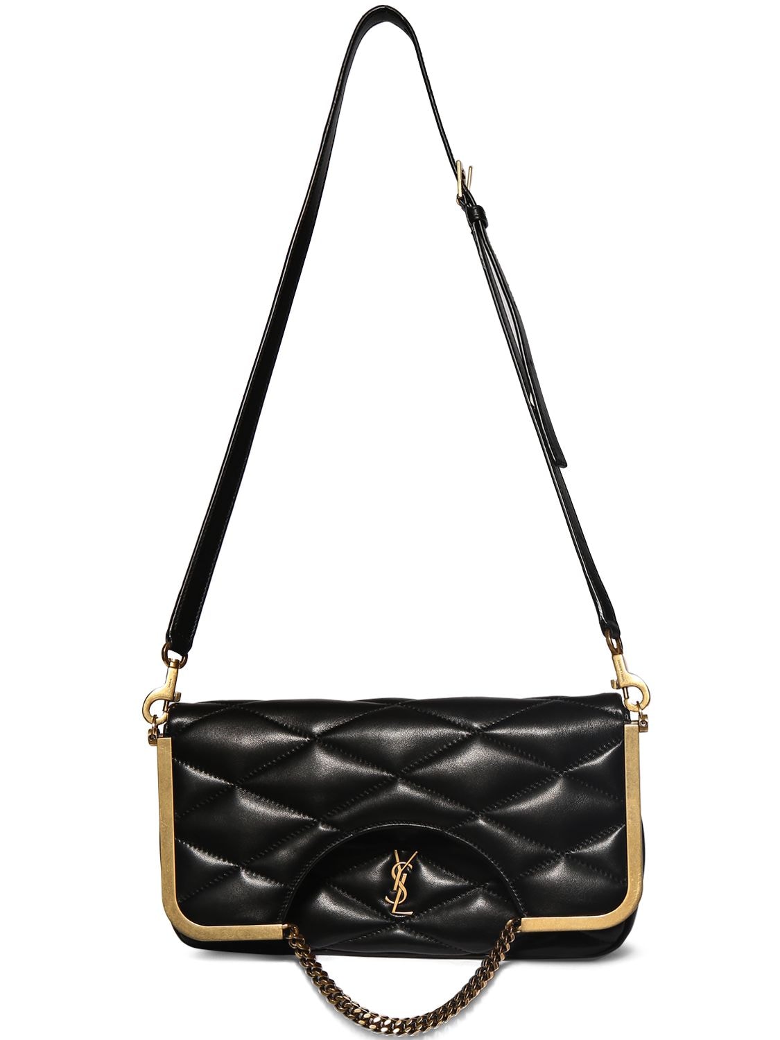 Saint Laurent 87 Quilted-leather Clutch Bag in Black