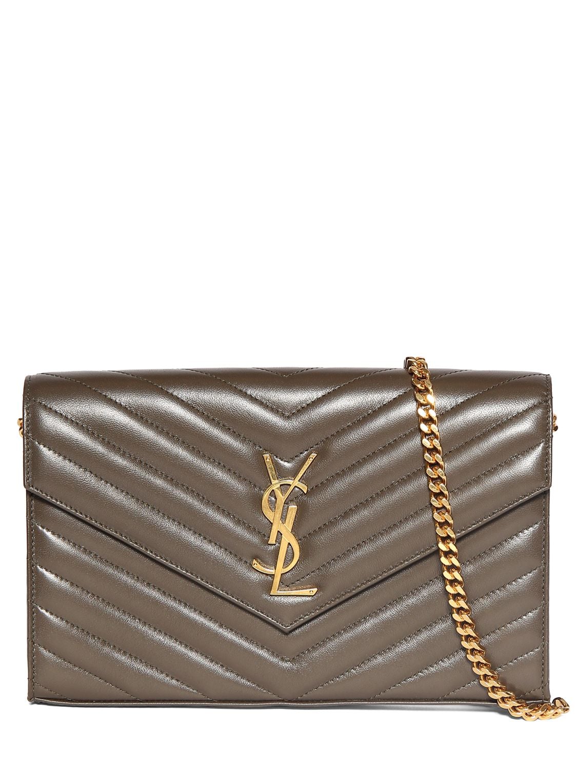 Image of Cassandre Embossed Leather Chain Wallet
