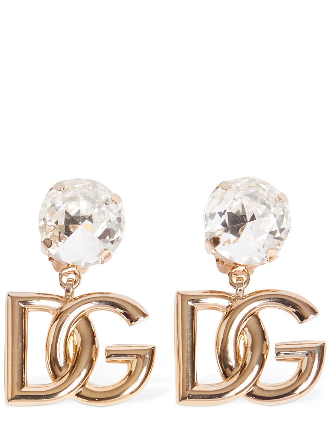Image of Crystal Logo Dg Clip-on Earrings