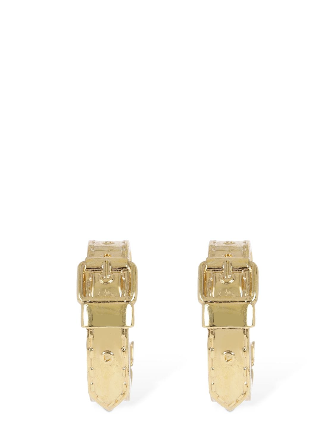 Moschino Belt Hoop Earrings In Gold