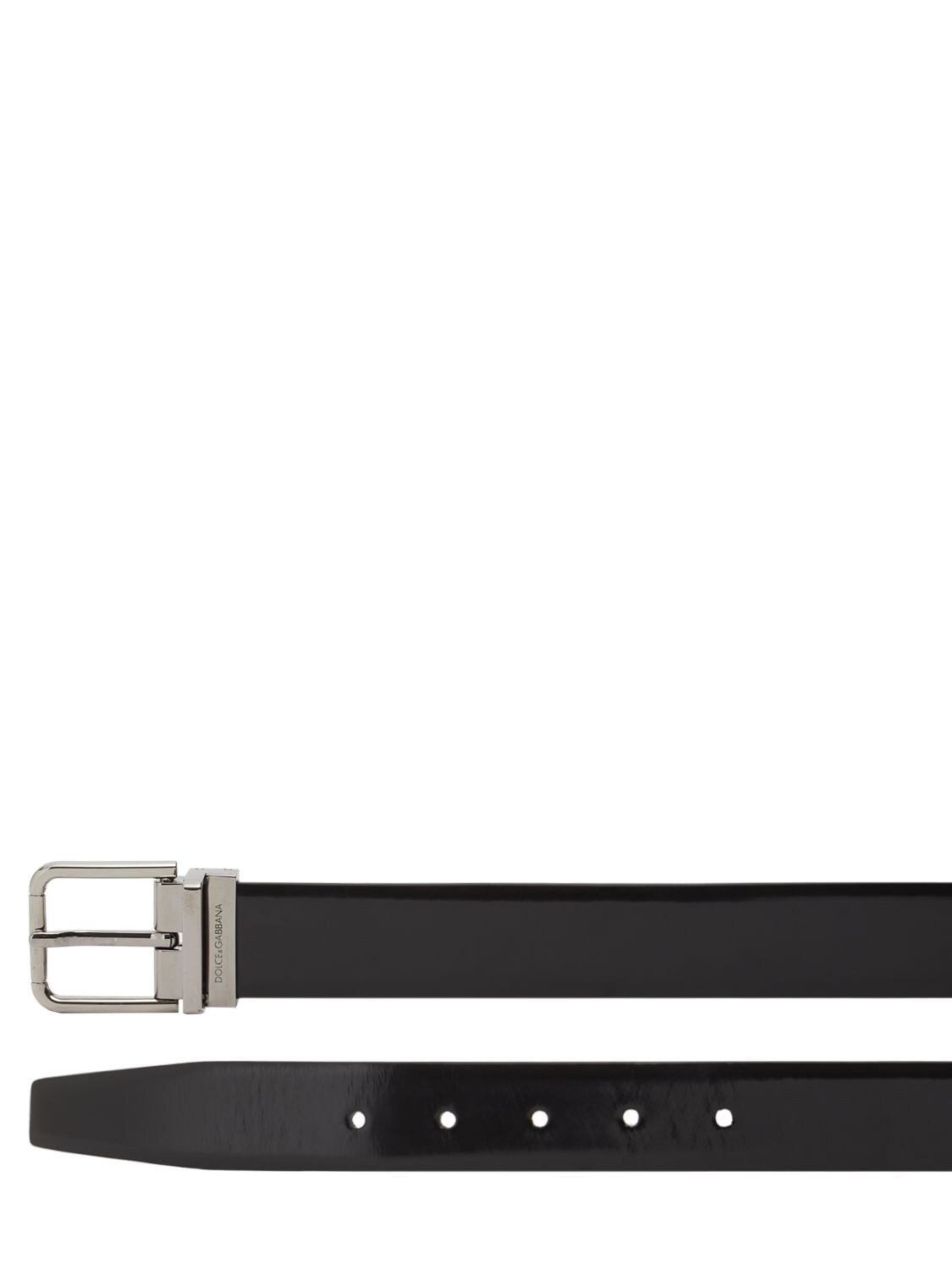 Shop Dolce & Gabbana 35mm Brushed Leather Belt In Black