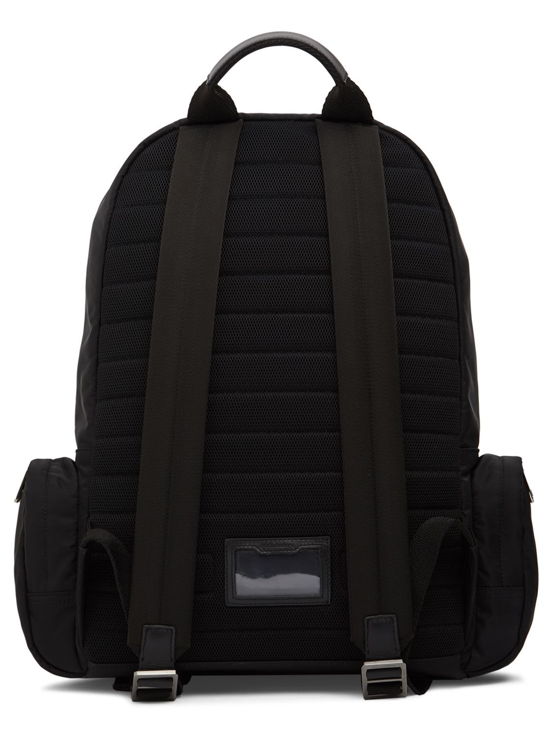 Shop Dolce & Gabbana Rubberized Logo Nylon Backpack In Black