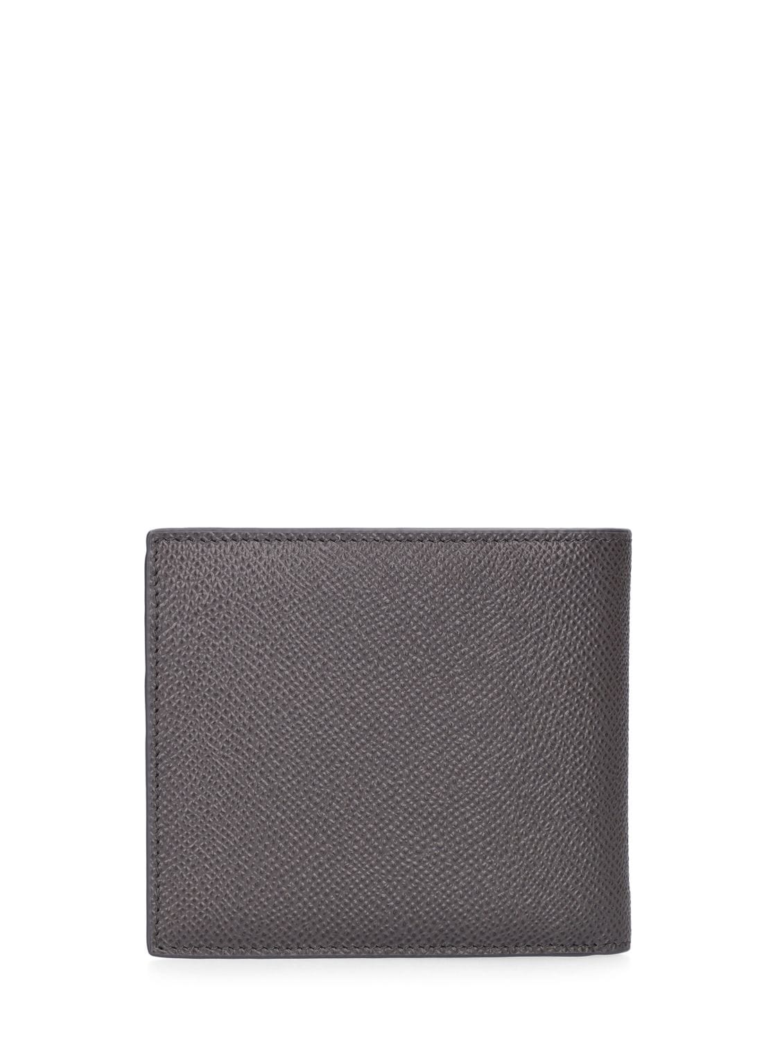 Shop Dolce & Gabbana Logo Plaque Leather Wallet In Canna Fucile