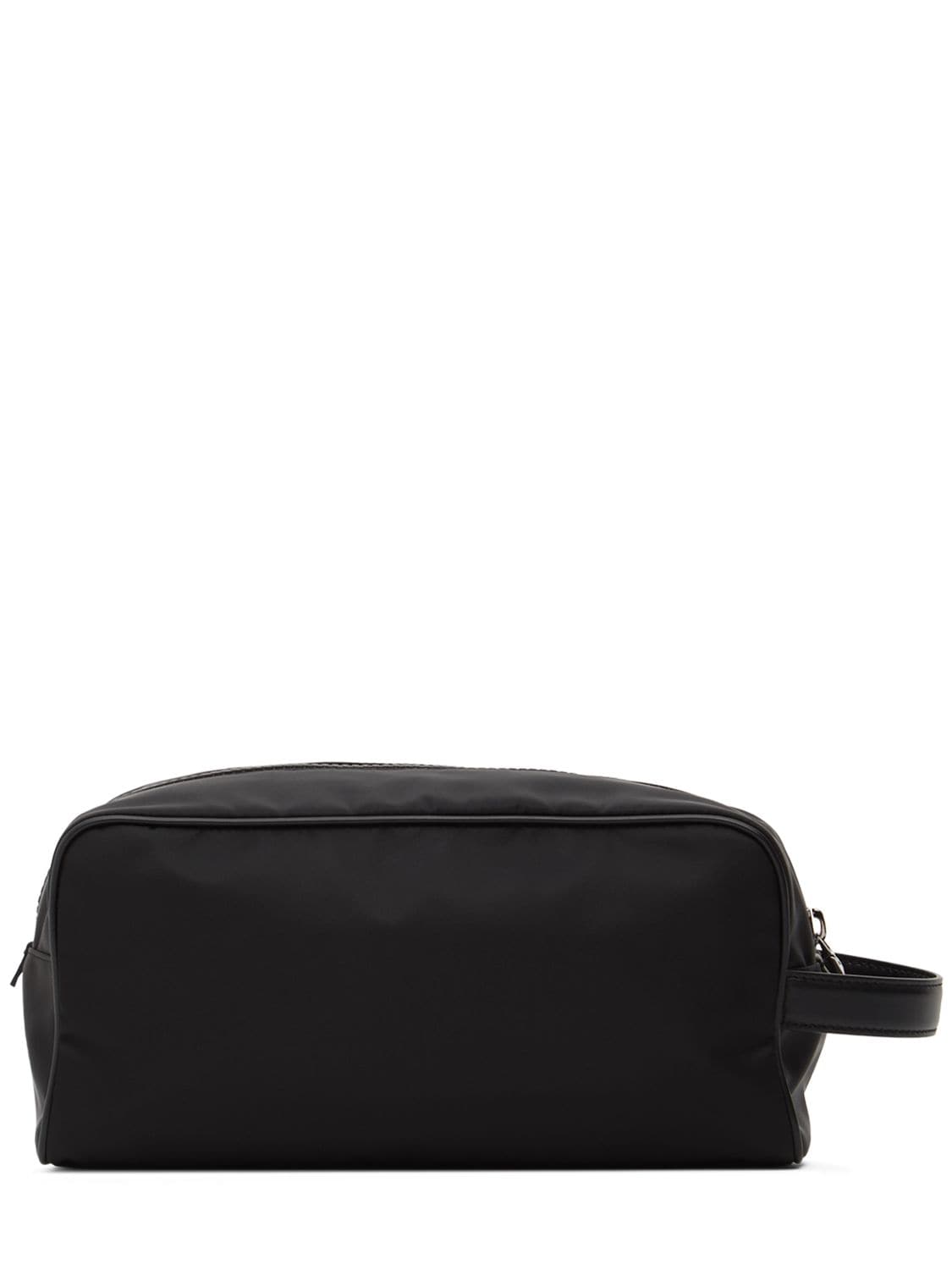Shop Dolce & Gabbana Rubberized Logo Nylon Toiletry Bag In Black