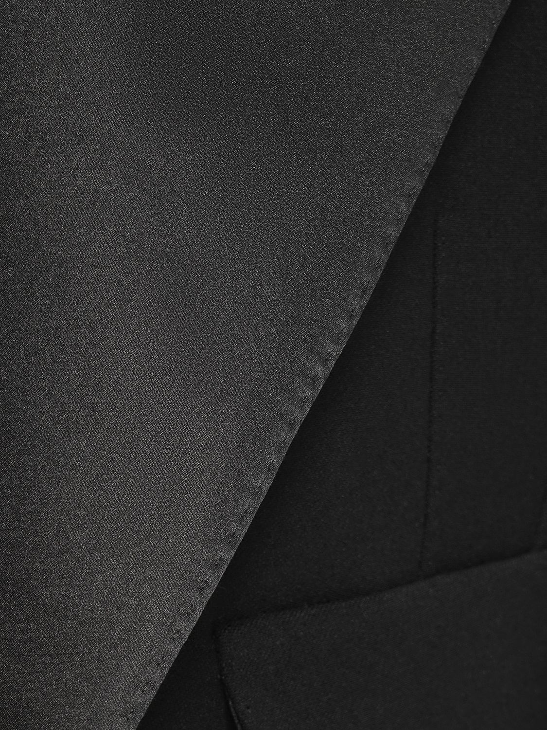 Shop Dolce & Gabbana Wool Blend Cropped Tuxedo Jacket In Black