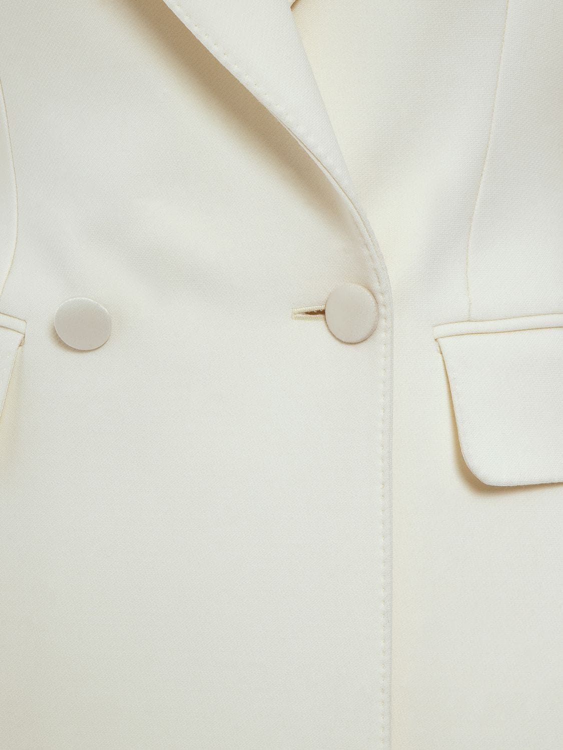 Shop Dolce & Gabbana Wool Cady Double Breast Long Coat In White