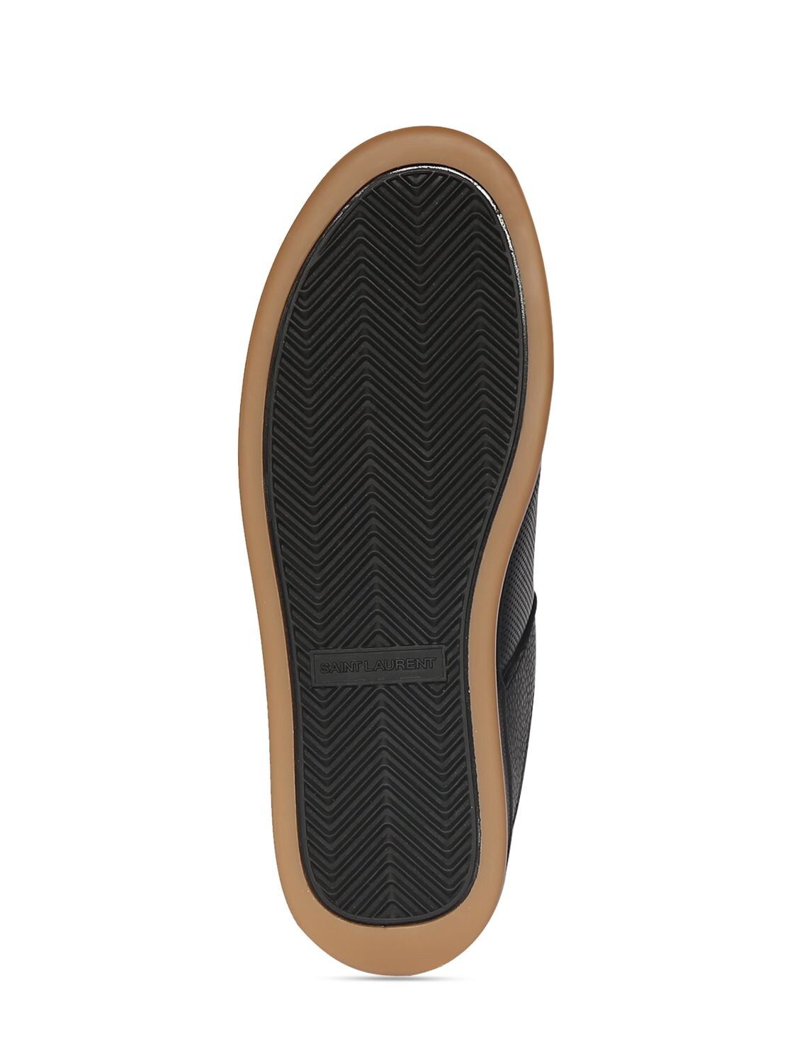 Shop Saint Laurent 20mm Sl61 Low Top Leather Sneakers In Black