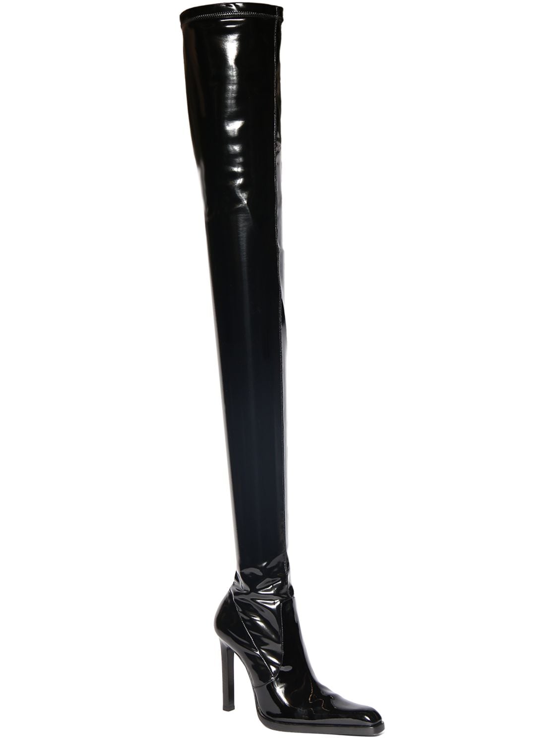 Shop Saint Laurent 110mm Nina Over-the-knee Boots In Black