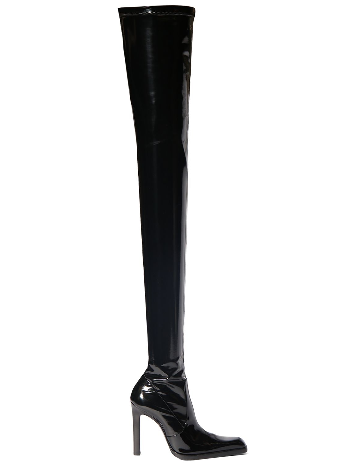 Shop Saint Laurent 110mm Nina Over-the-knee Boots In Black