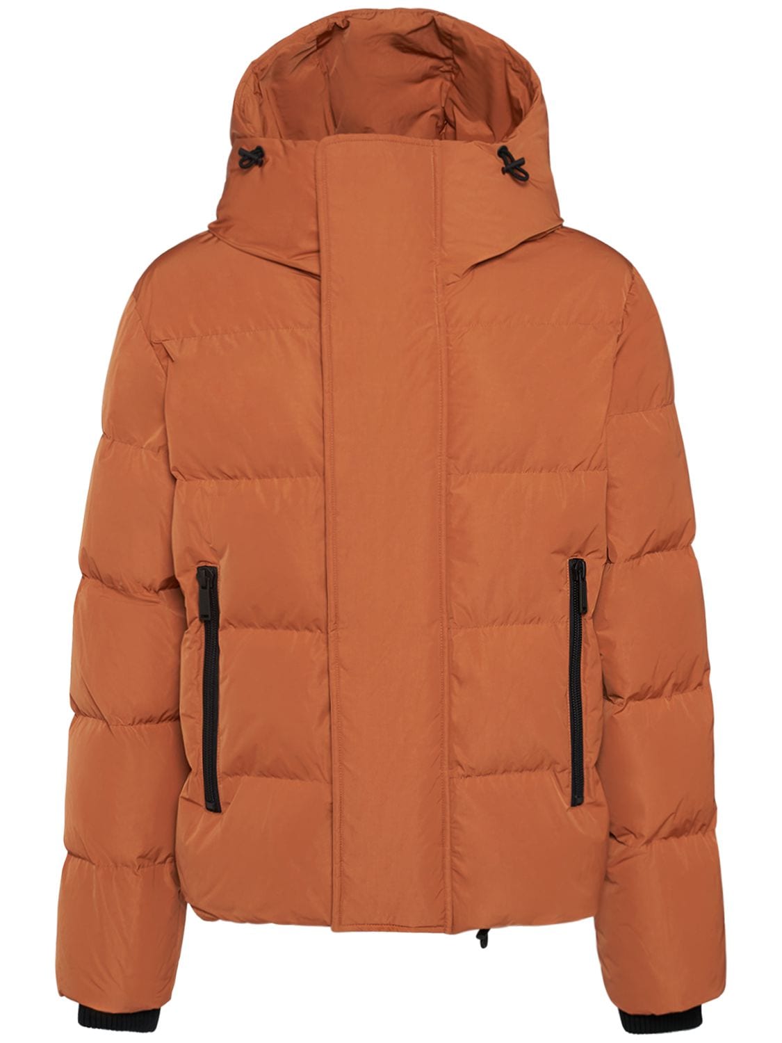 Shop Dsquared2 Hooded Down Jacket In Rust