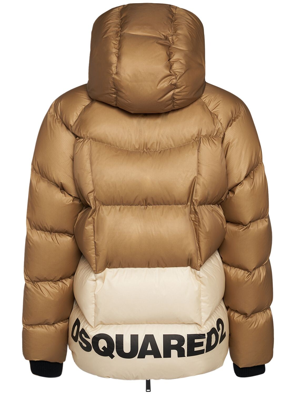 Shop Dsquared2 Shiny Ripstop Down Jacket In Walnut