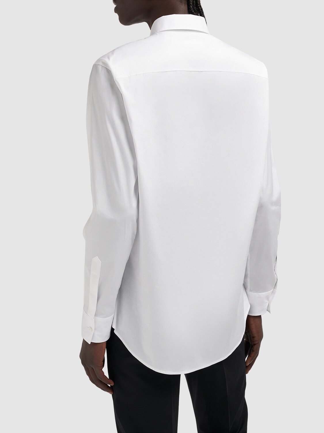 Shop Dsquared2 Stretch Cotton Poplin Shirt In White