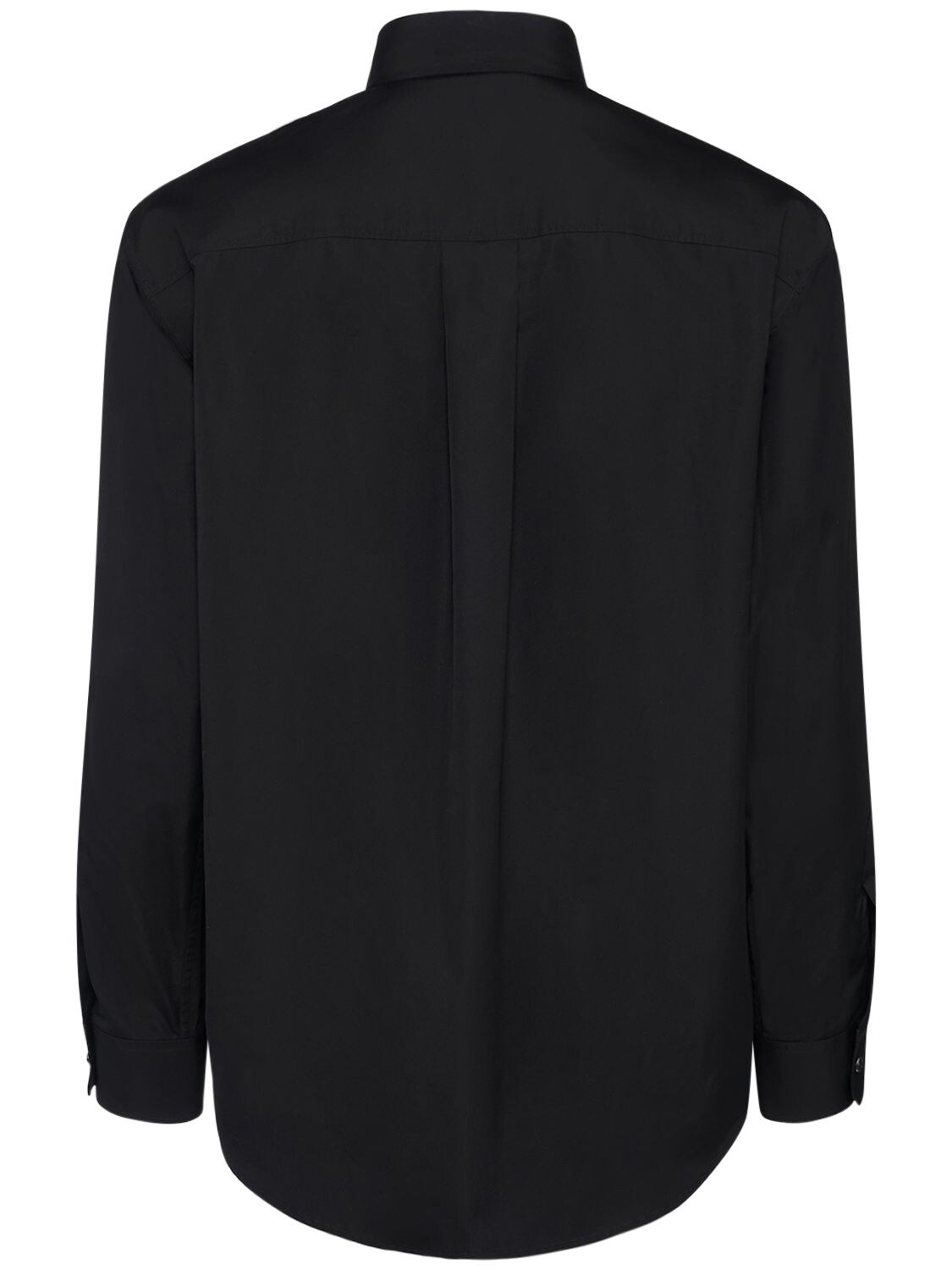 Shop Dsquared2 Cotton Poplin Logo Shirt In Black