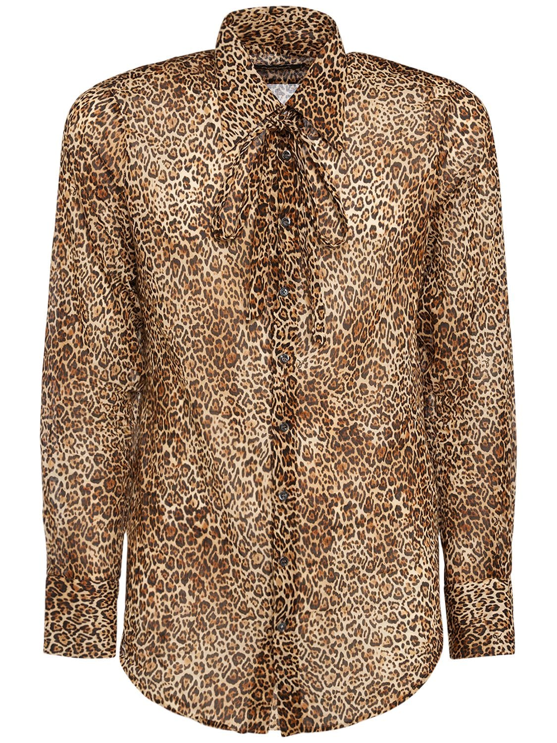 Dsquared2 70s Printed Cotton Shirt In Brown