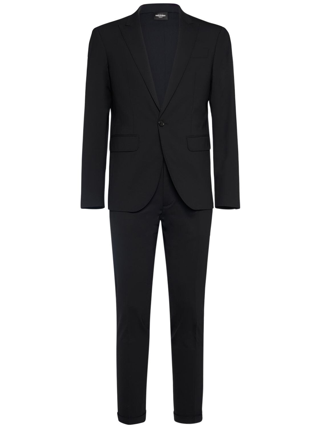 Dsquared2 Tokyo Stretch Wool Suit In Black