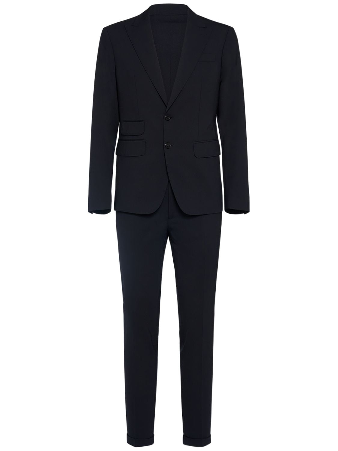 Dsquared2 London Stretch Wool Suit In Navy