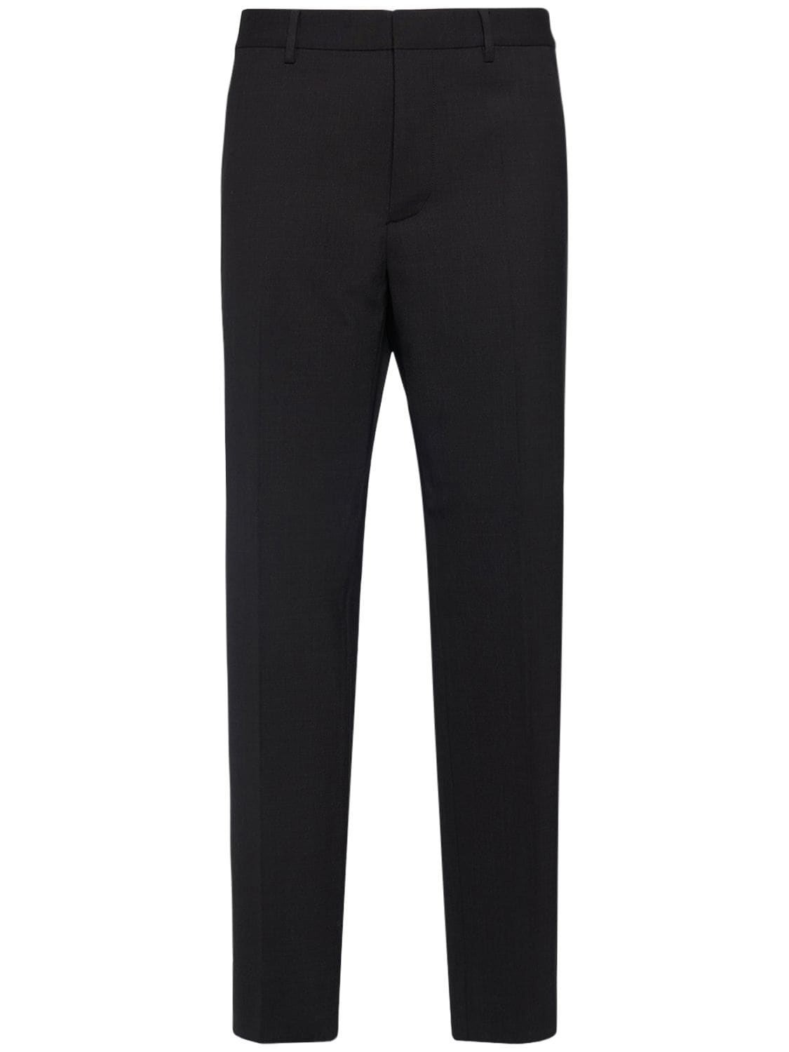 Dsquared2 Relaxed Stretch Wool Pants In Dark Grey