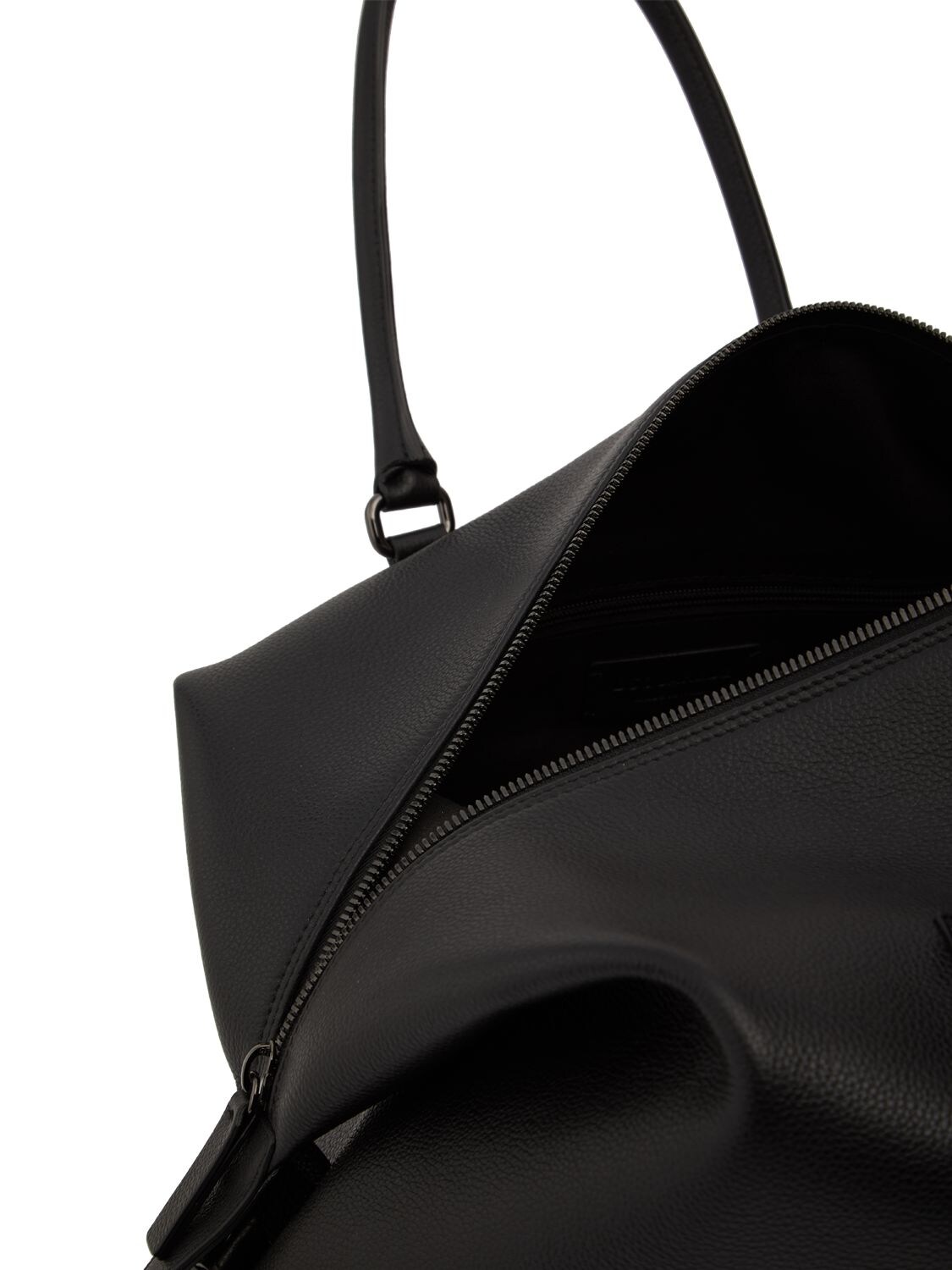 Shop Dsquared2 Bob Leather Logo Duffle Bag In Black