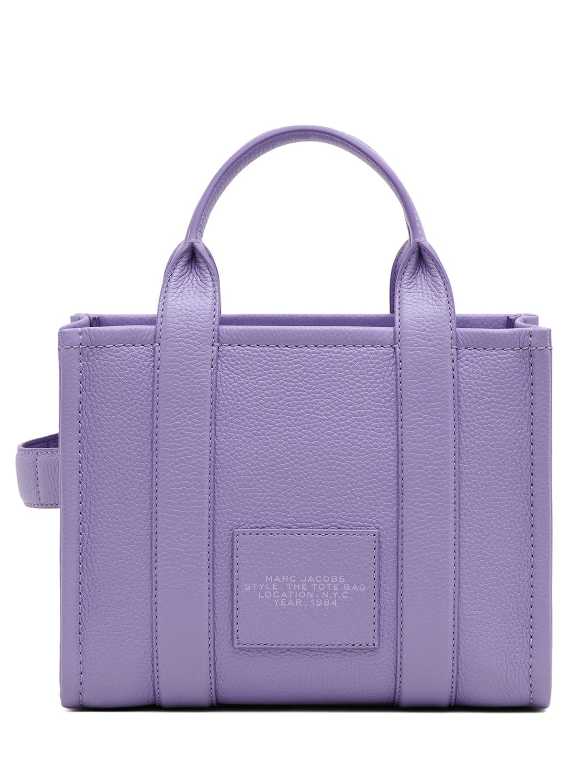 Shop Marc Jacobs The Small Tote Leather Bag In Lavender