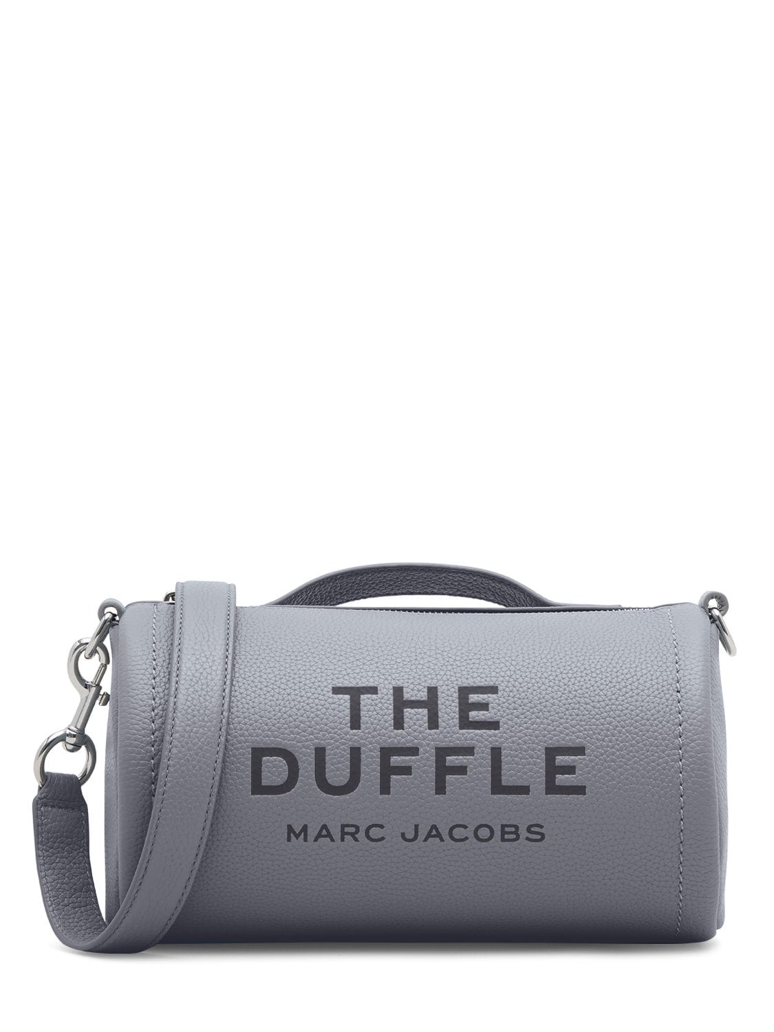 Marc Jacobs The Duffle Leather Bag In Wolf Gray/nickel