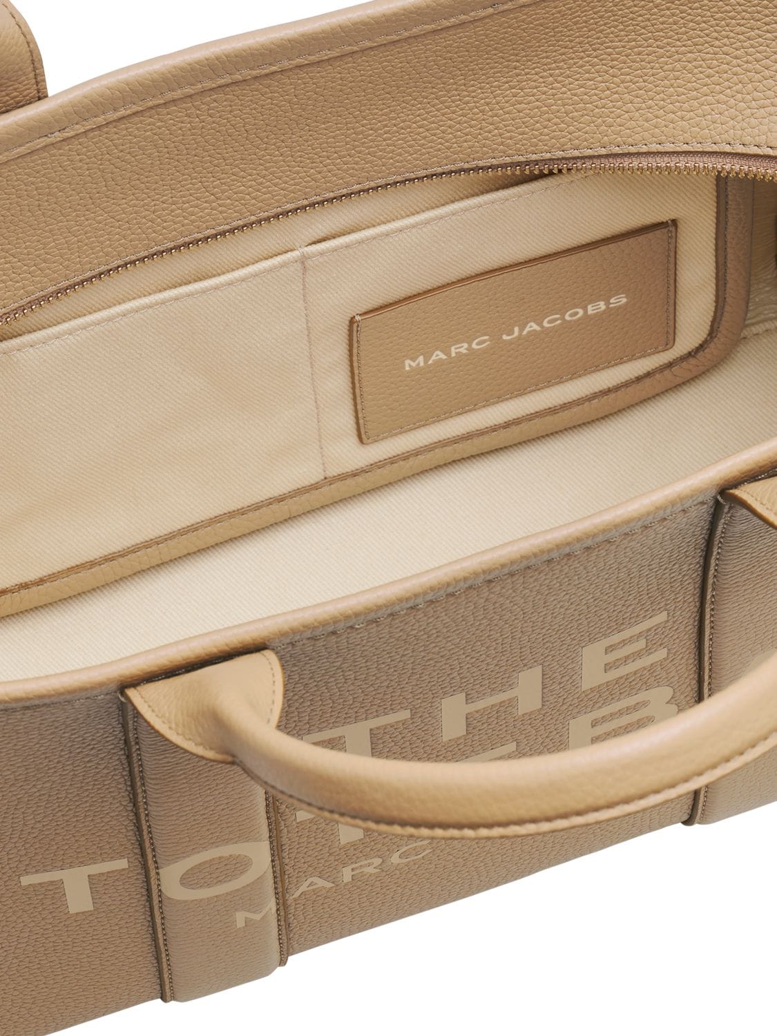 Shop Marc Jacobs The Medium Tote Leather Bag In Camel