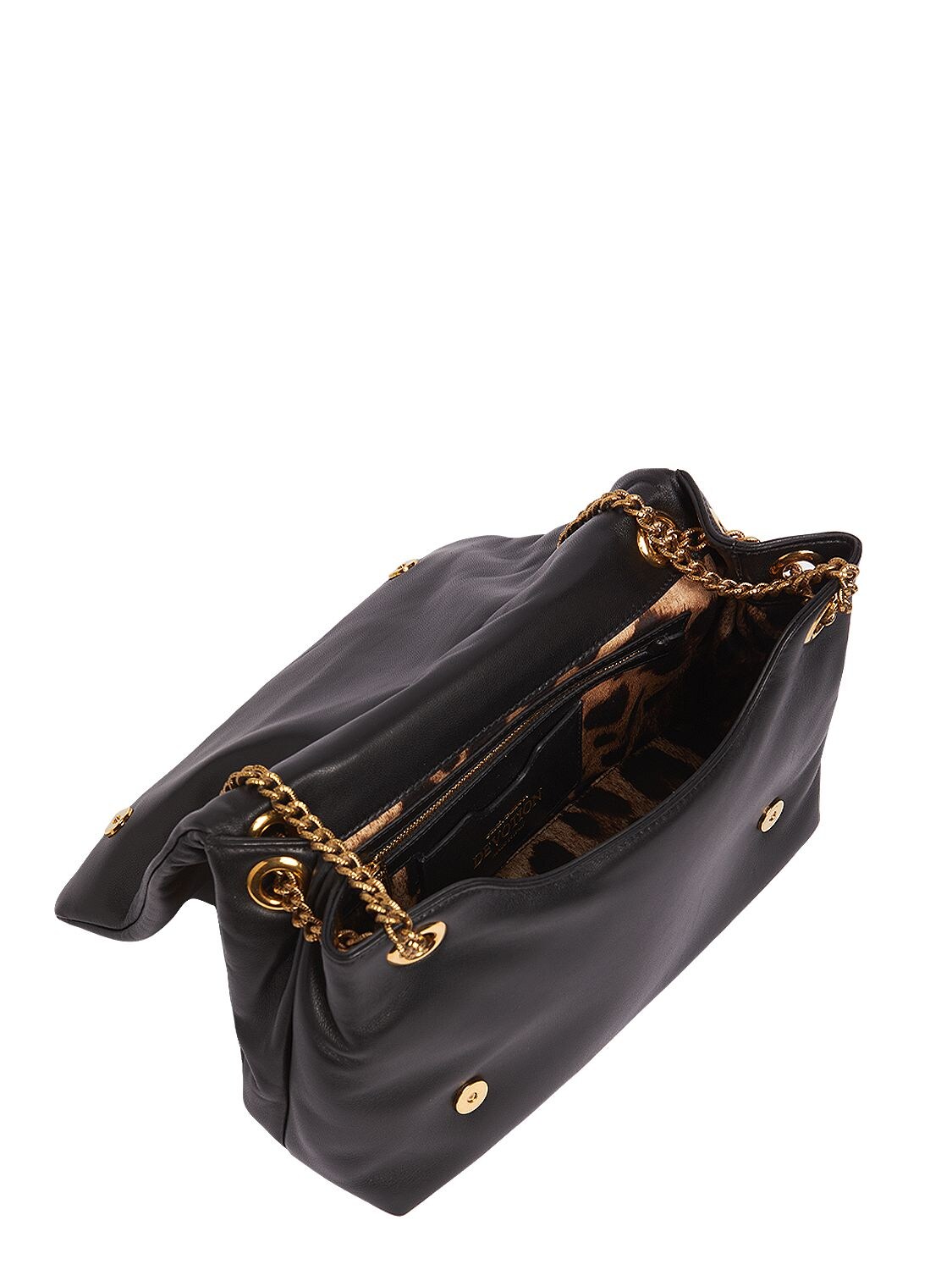 Shop Dolce & Gabbana Small Devotion Soft Nappa Bag In Black