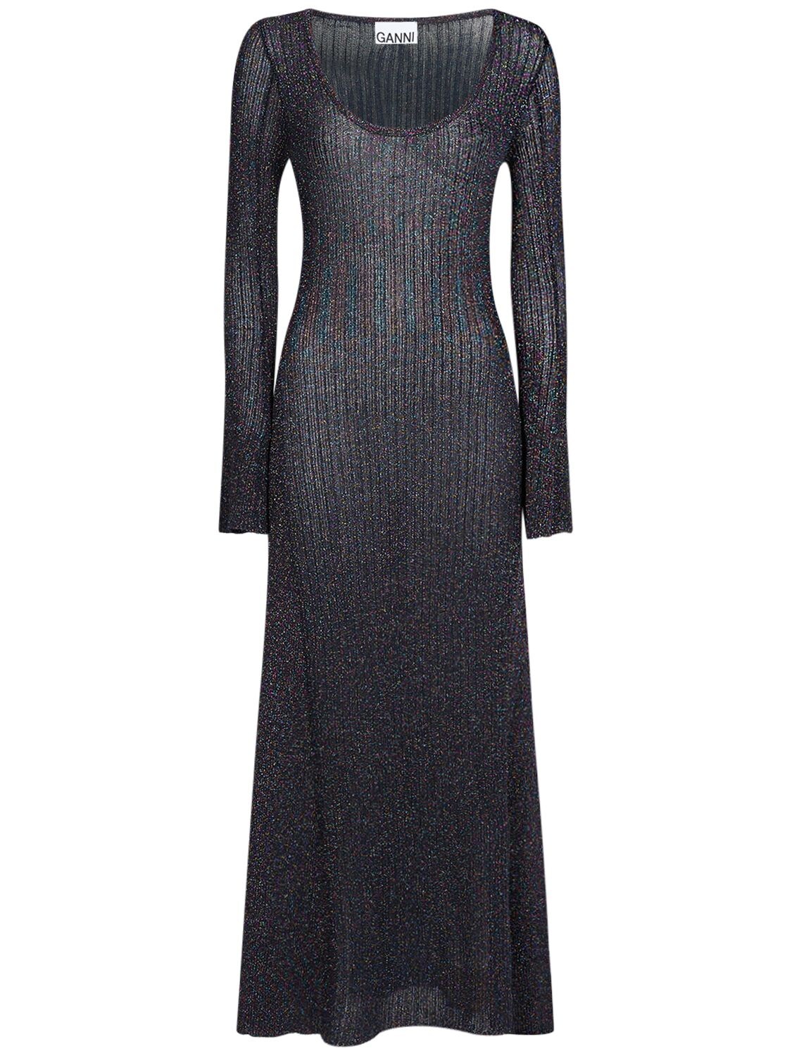 Sparkle Rib Knit Long Sleeve Maxi Dress – WOMEN > CLOTHING > DRESSES