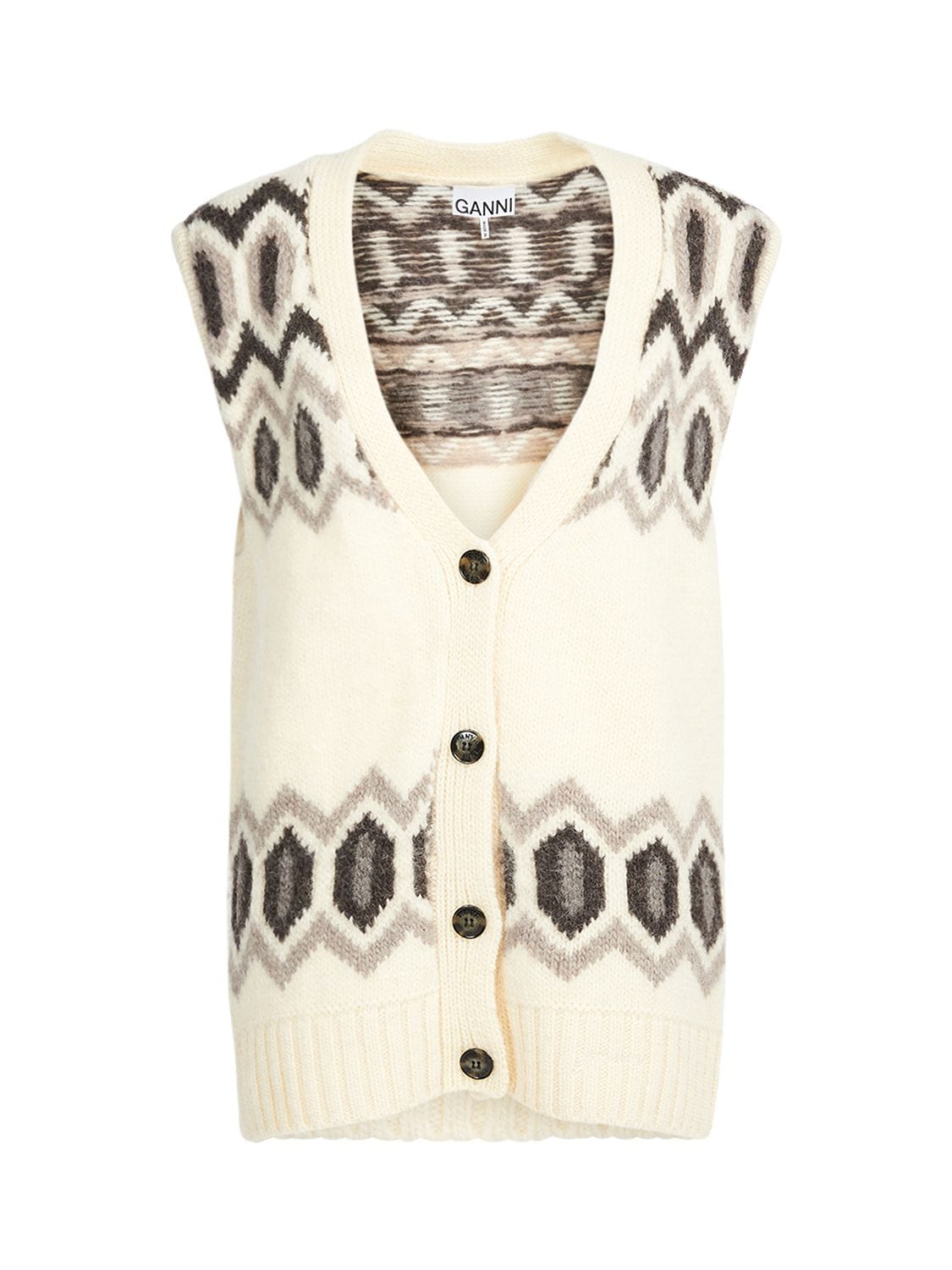 Image of Graphic Wool Oversized Vest