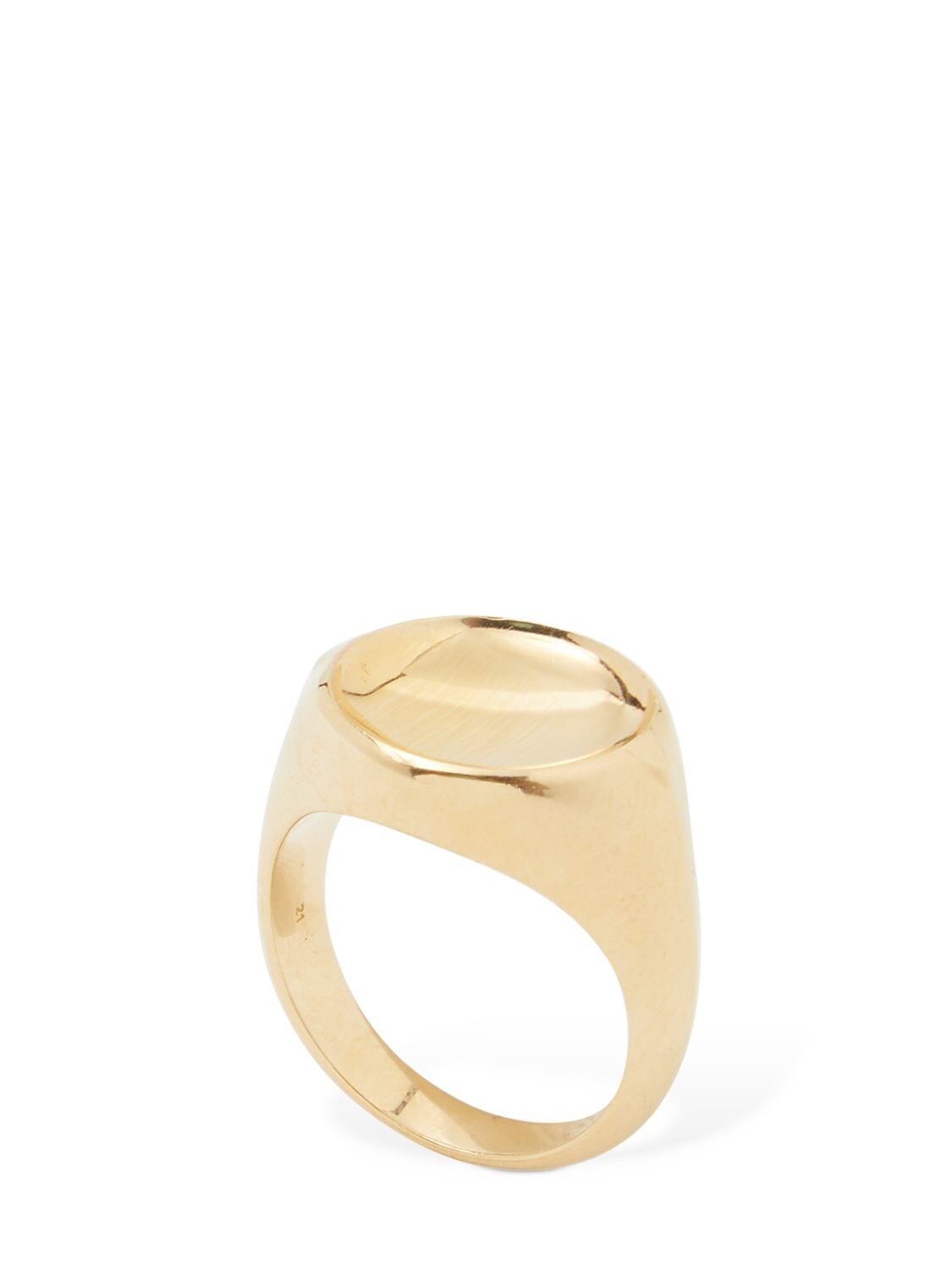 Shop Bottega Veneta Gold Finish Sterling Silver Ring