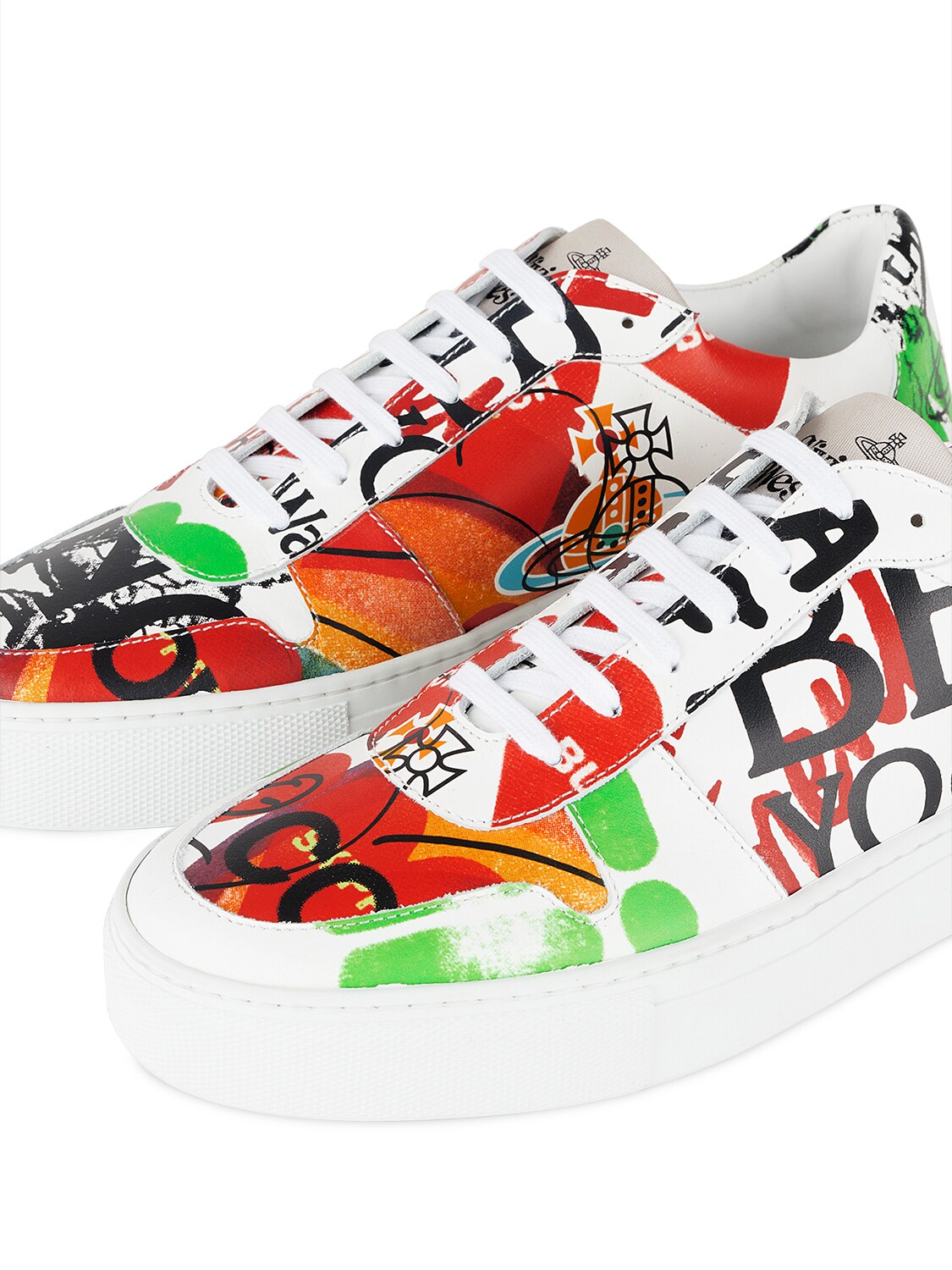 Shop Vivienne Westwood 10mm Classic Leather Low Top Sneakers In Multicolor