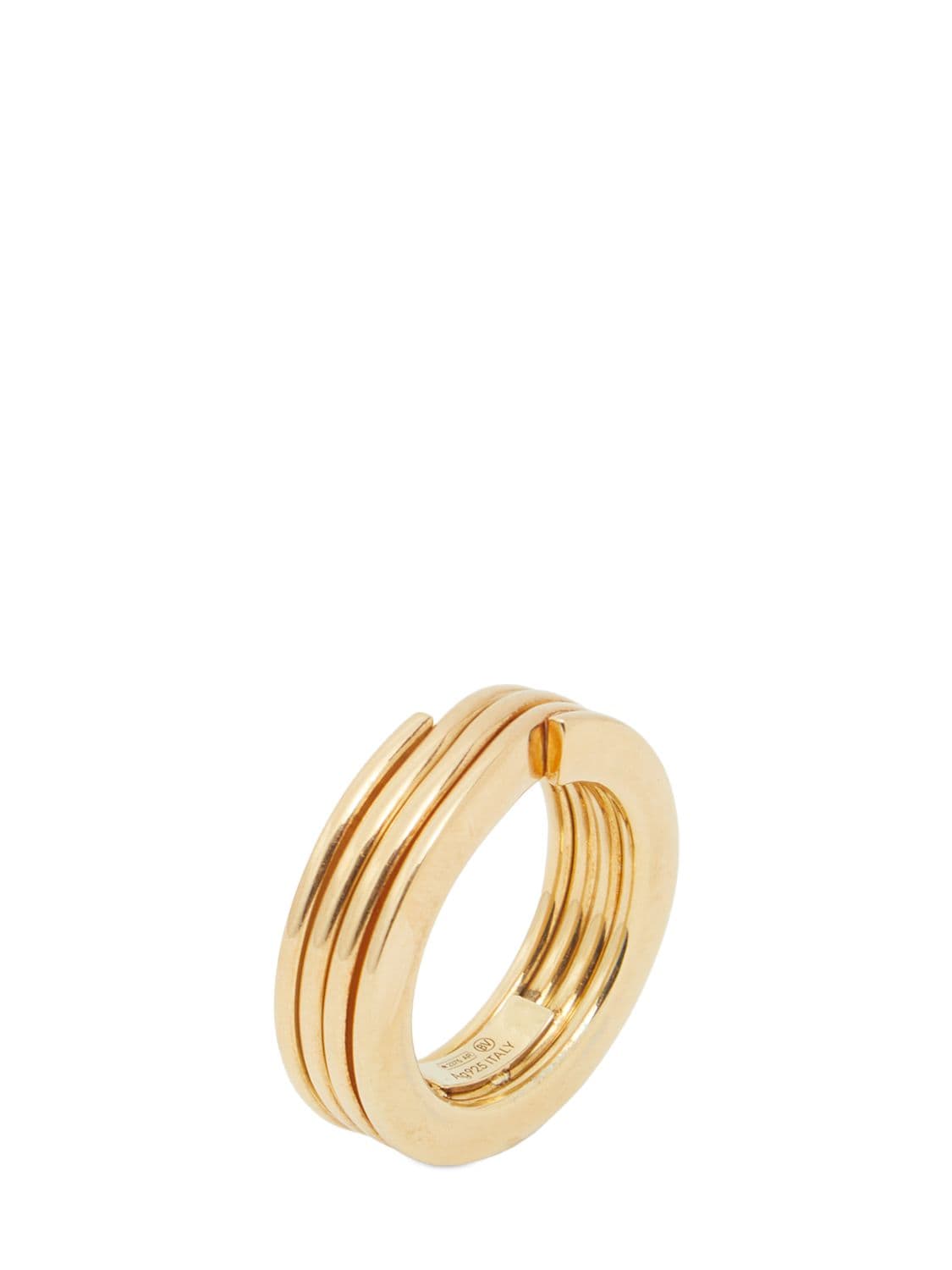 Shop Bottega Veneta Key Chain Gold-plated Ring