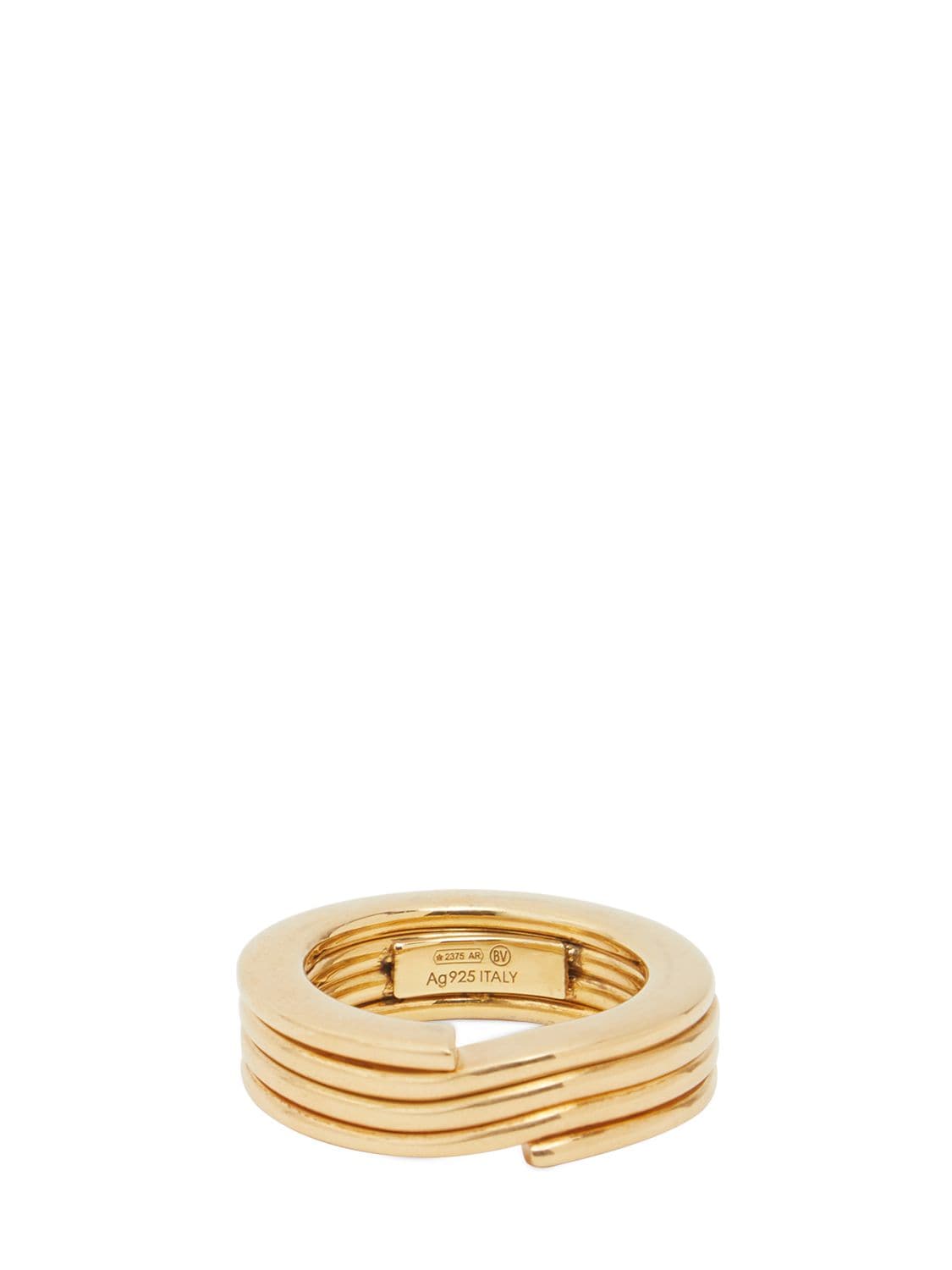 Shop Bottega Veneta Key Chain Gold-plated Ring