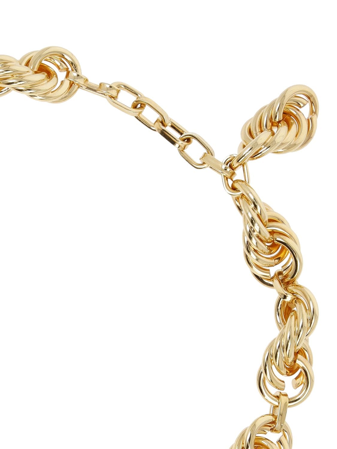 Shop Jil Sander Wrinkled Chain Necklace In Gold