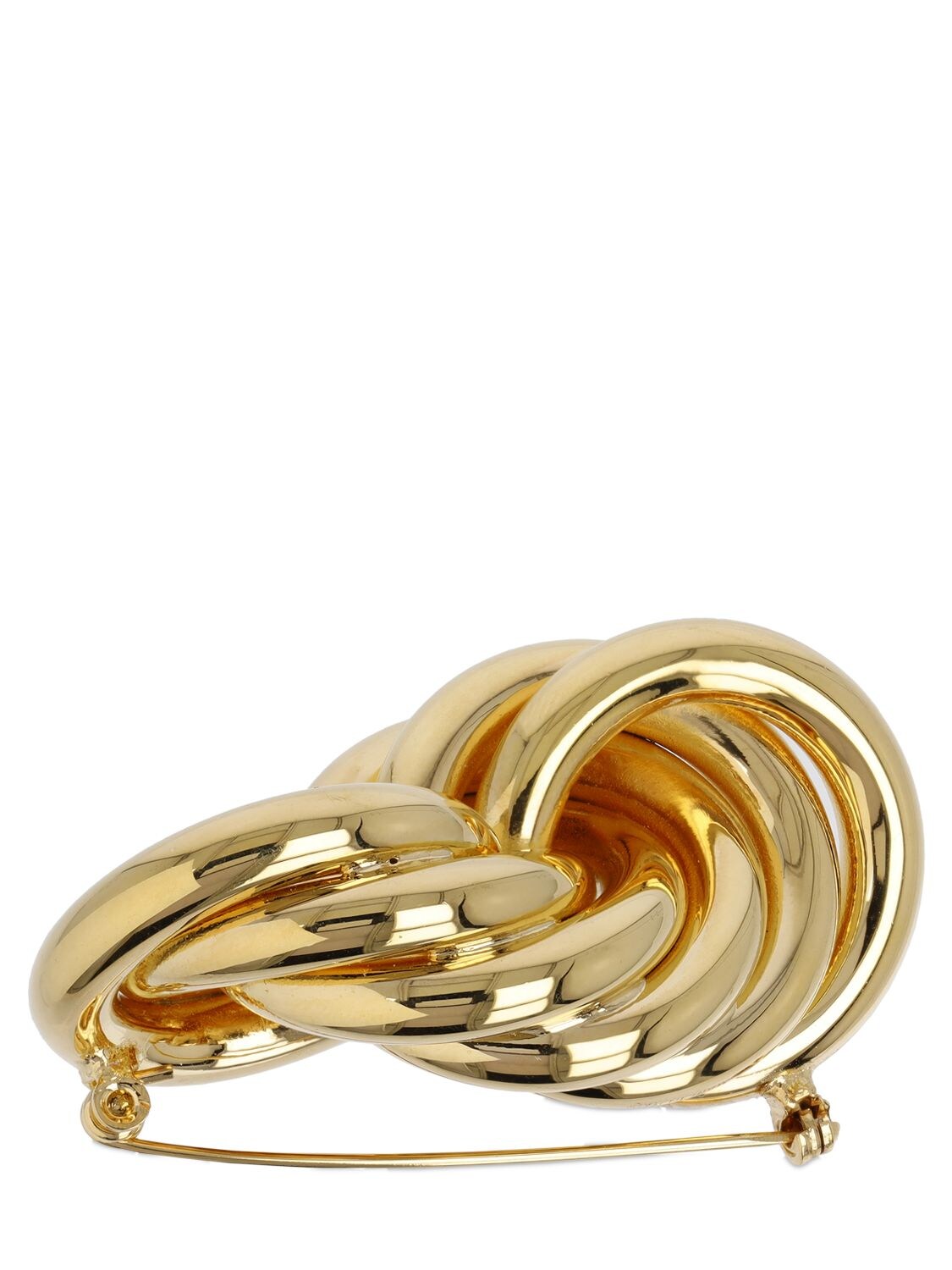 Shop Jil Sander Wrinkled Brooch In Gold