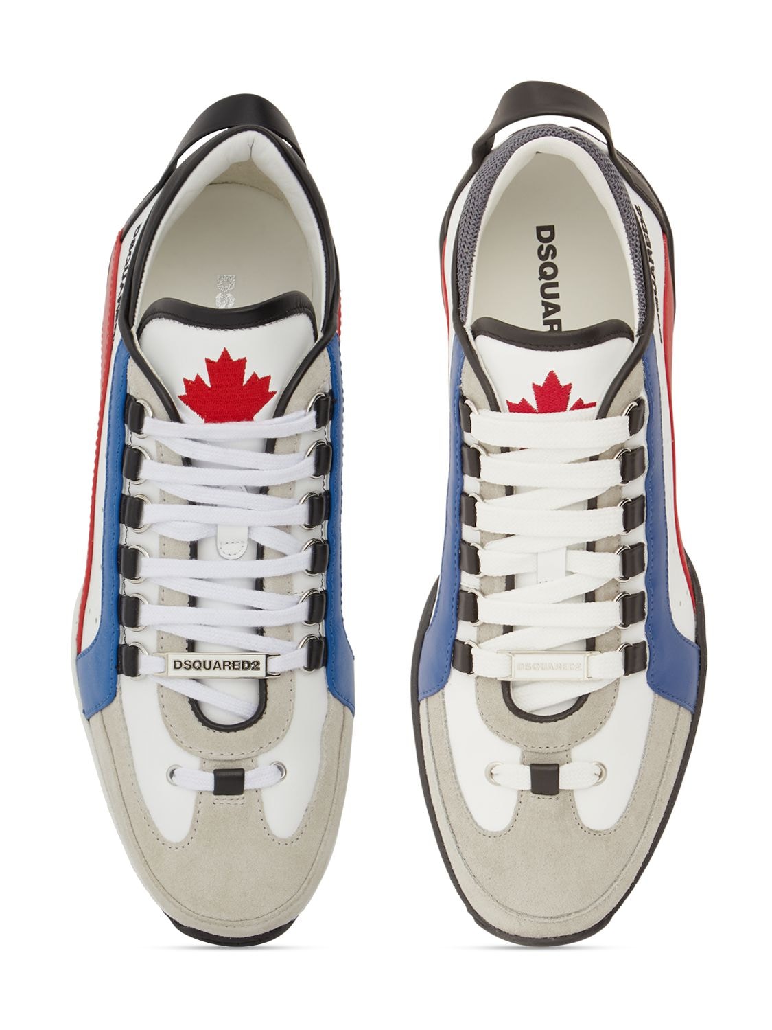 Shop Dsquared2 Legendary Low Top Sneakers In Red,white,blue