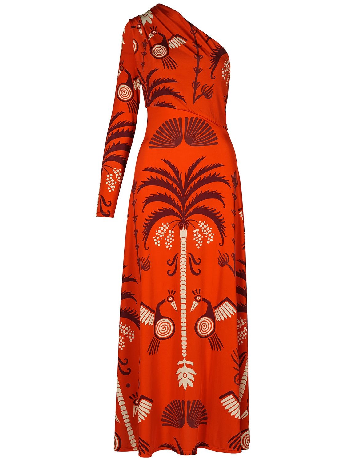 Image of Aclla Ceremonial Print Jersey Midi Dress