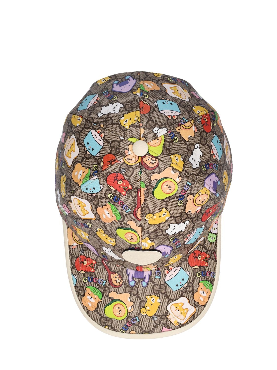 Gucci X Pikarar Kawaii-print Gg-supreme Canvas Cap - Multicoloured