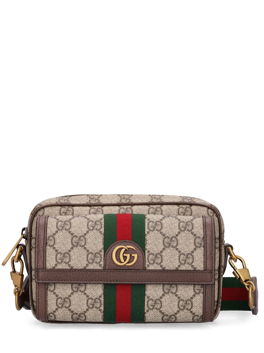 Gucci Ophidia Gg Supreme Mini Bag In Beige,ebony