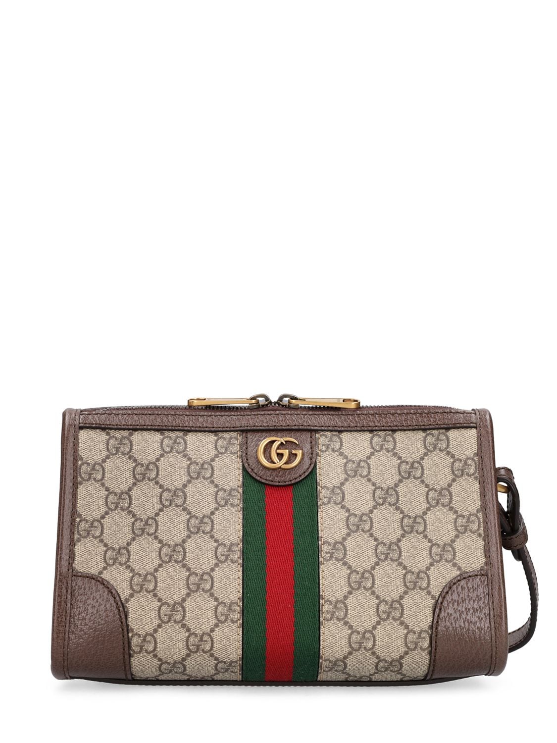 Gucci Gg Supreme Messenger Bag In Beige,ebony