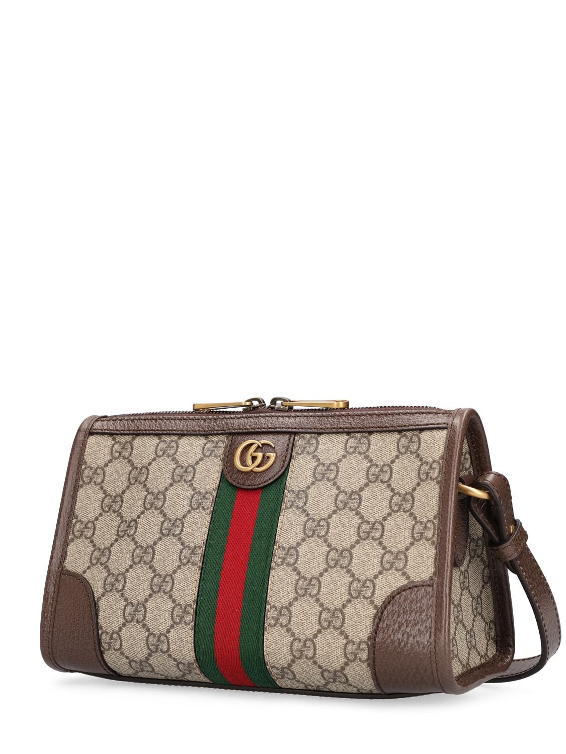 Shop Gucci Gg Supreme Messenger Bag In Beige,ebony