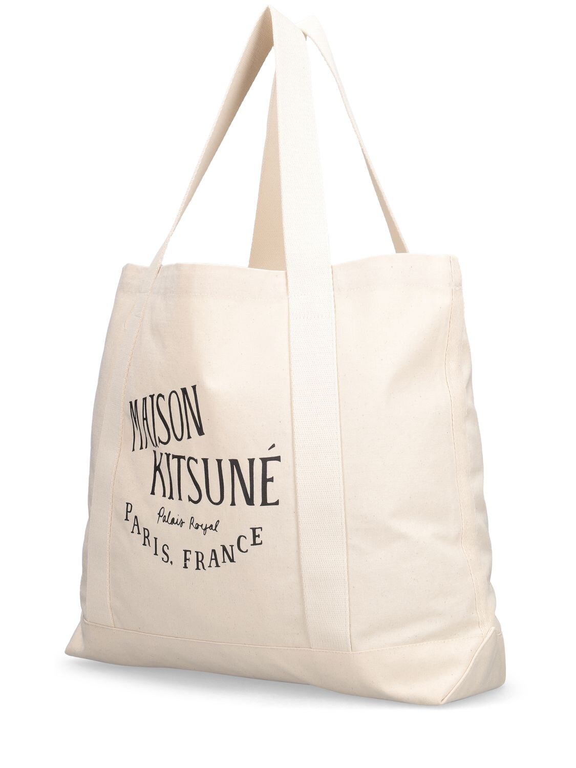 Maison Kitsuné Updated Palais Royal Shopping Bag In Neutral | ModeSens