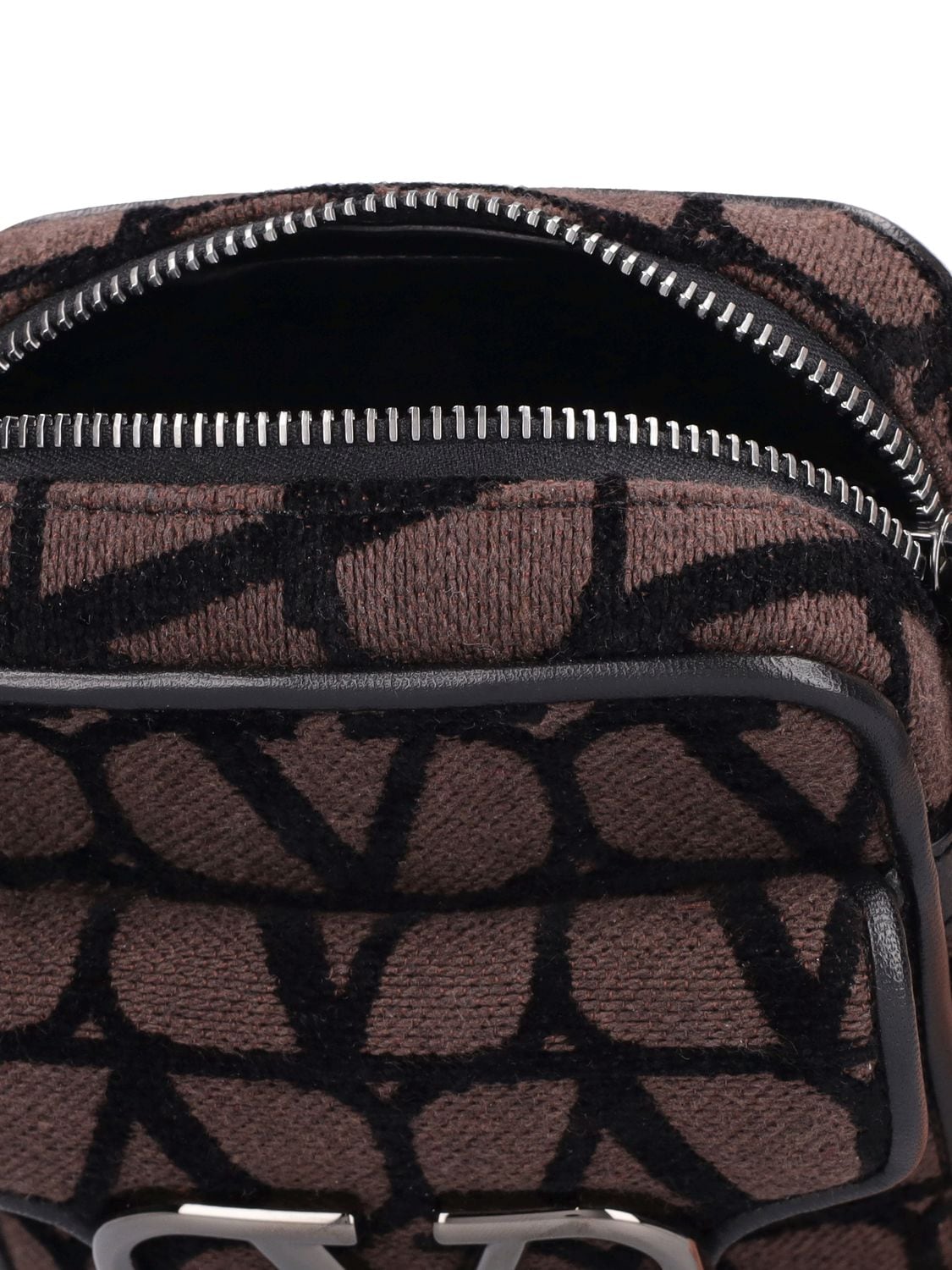 Shop Valentino Loco' Toile Iconographe Crossbody Bag In Fondant