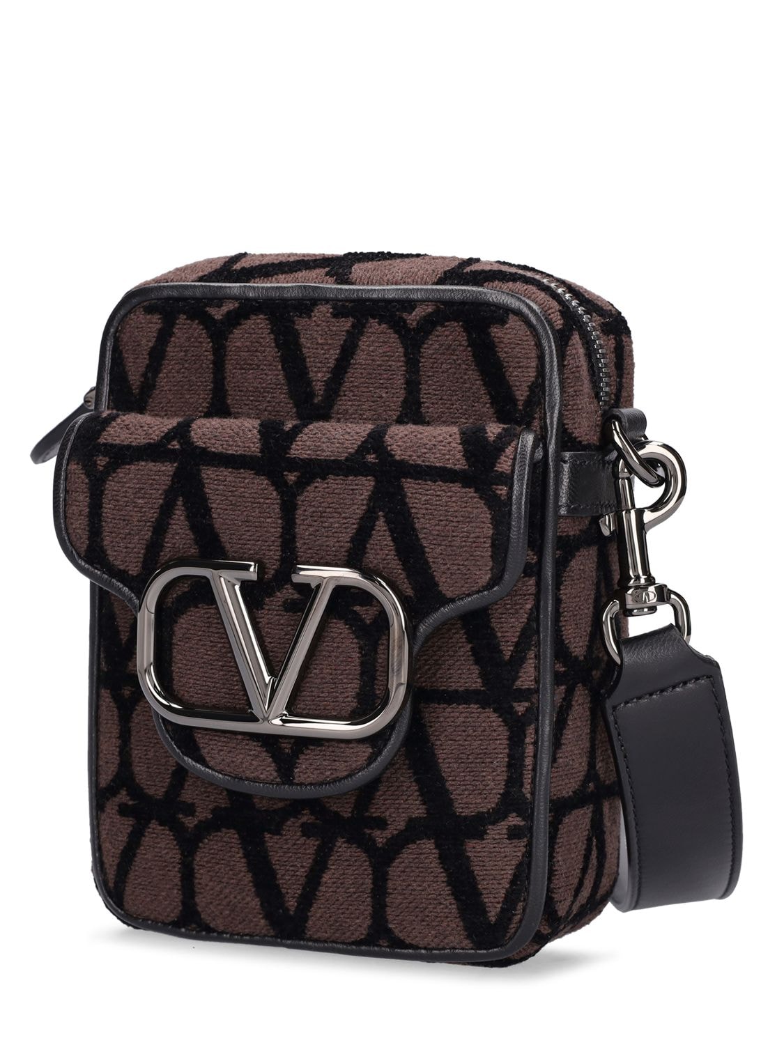Shop Valentino Loco' Toile Iconographe Crossbody Bag In Fondant